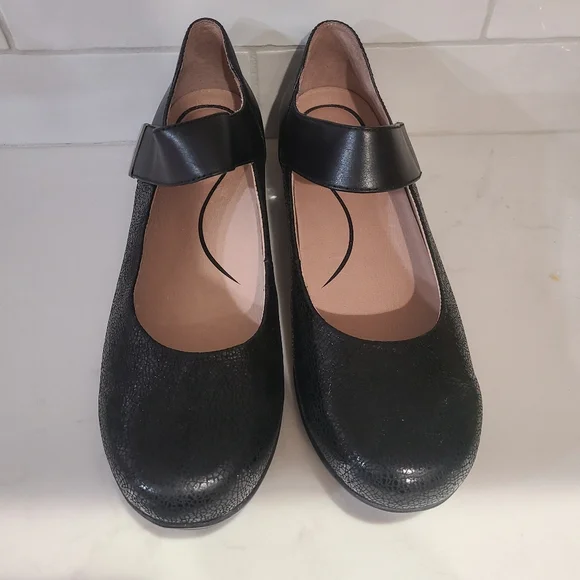 Dansko Audrey Mary Jane Black Leather Shoes Size 41 | 10.5 - 11 - Picture 3 of 16